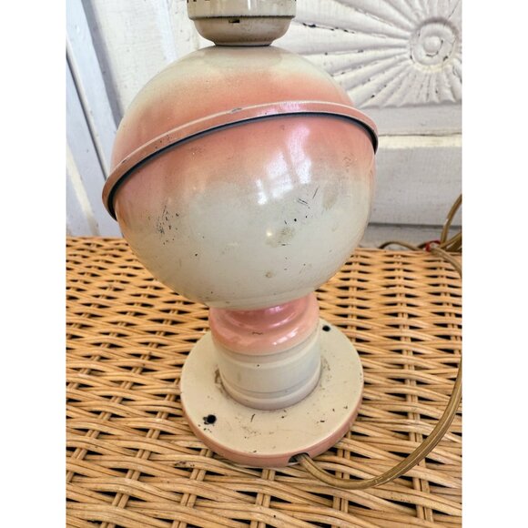 Art Deco 30's Metal Pink Saturn Planet Small Table Lamp Works! - Picture 4 of 11
